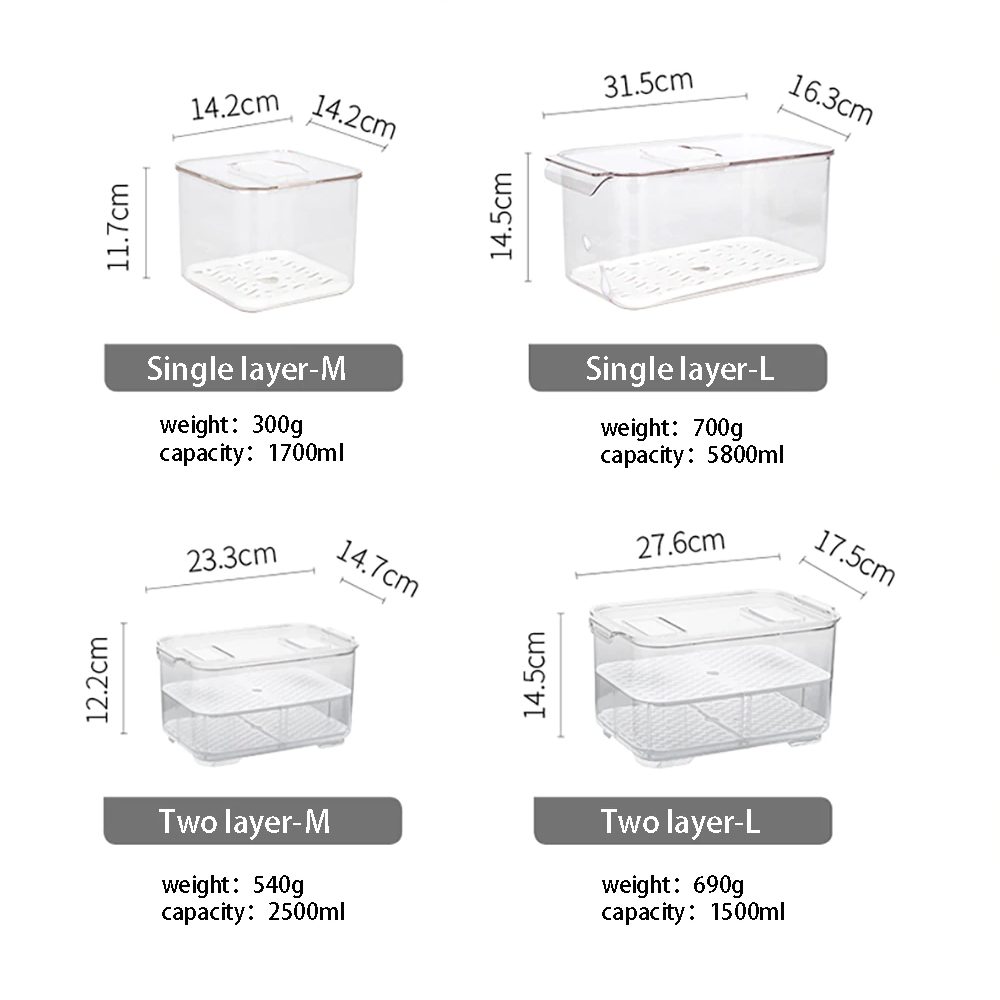 Refrigerator Food Storage Containers with Lids