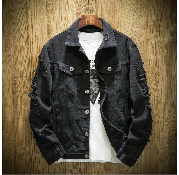 Men's Ripped Denim Jacket