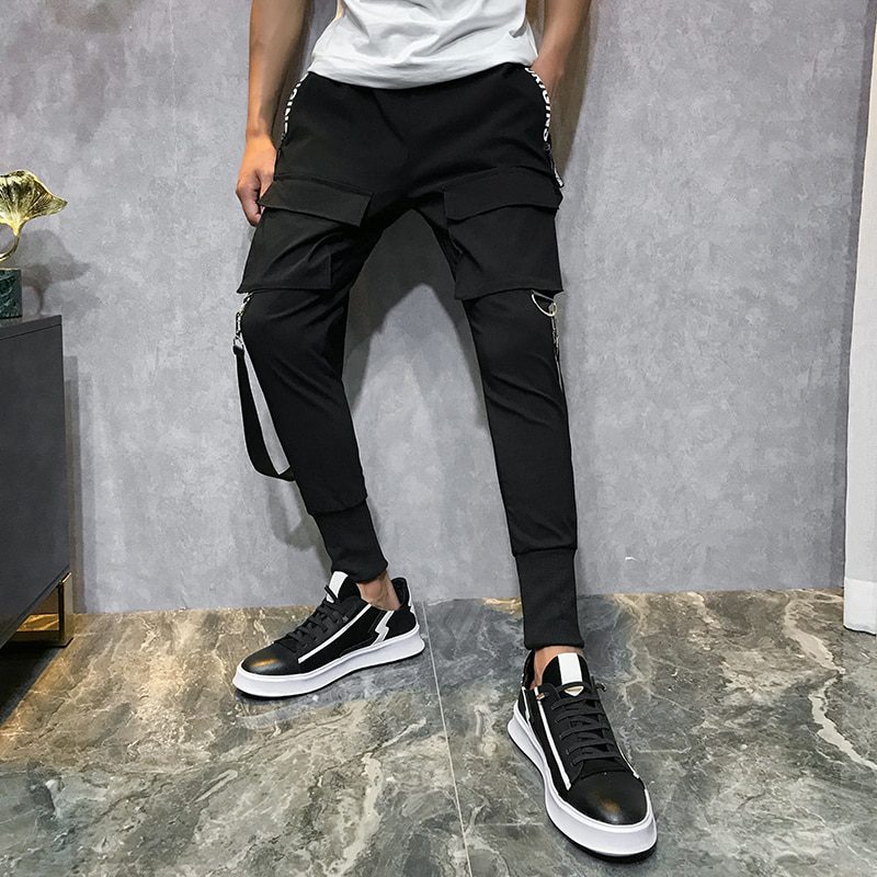 Casual Men's Pants in Black Color