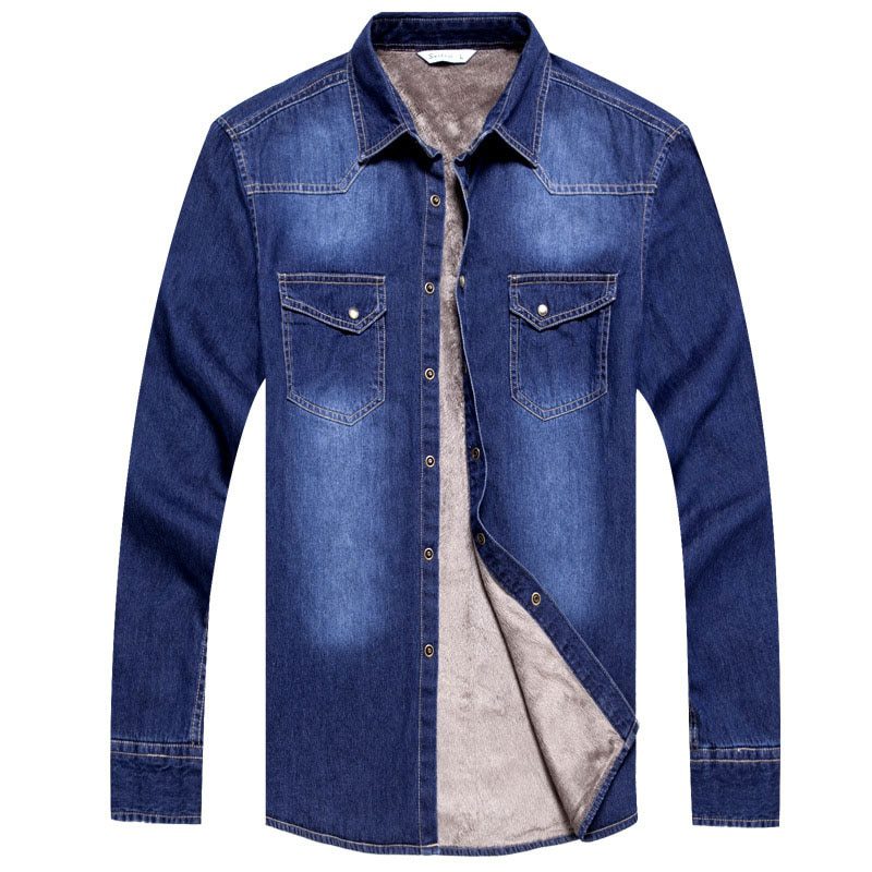 Men's Winter Jeans Shirt