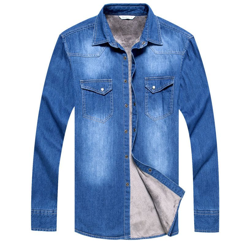 Men's Winter Jeans Shirt