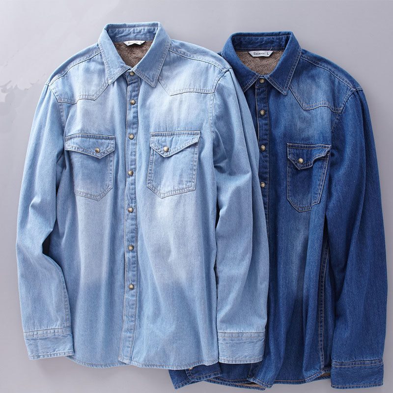 Men's Winter Jeans Shirt