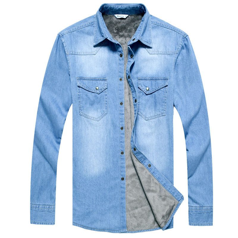 Men's Winter Jeans Shirt